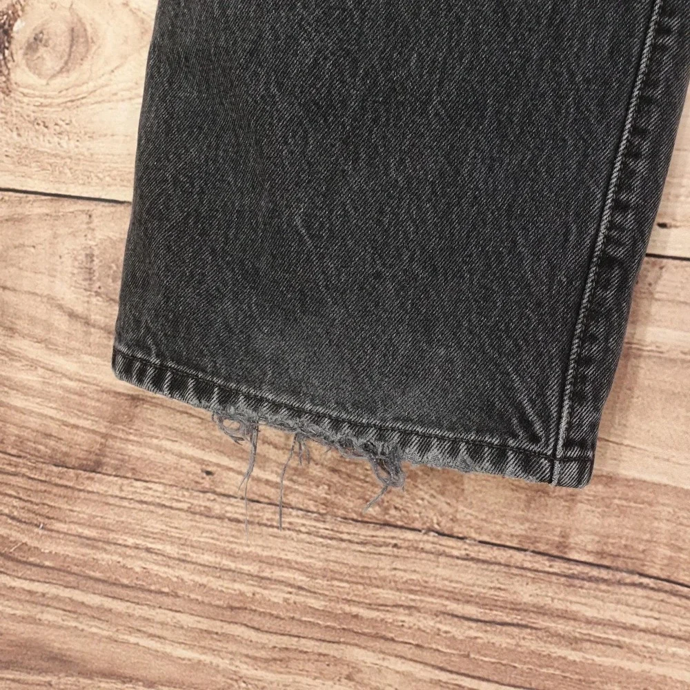 Levis 501 Jeans Mens 38x29 (40x30) Gray Charcoal Wash Straight Denim Pants
